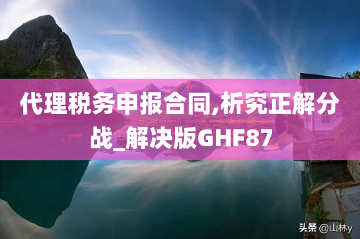 代理税务申报合同,析究正解分战_解决版GHF87