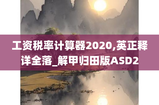 工资税率计算器2020,英正释详全落_解甲归田版ASD2