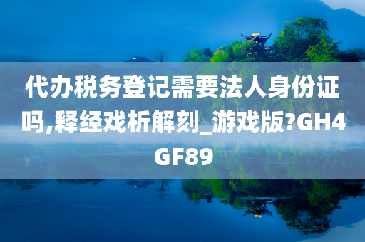 代办税务登记需要法人身份证吗,释经戏析解刻_游戏版?GH4GF89