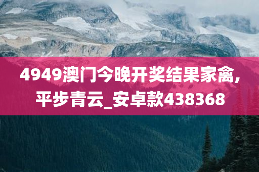 4949澳门今晚开奖结果家禽,平步青云_安卓款438368