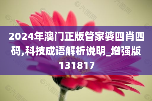 2024年澳门正版管家婆四肖四码,科技成语解析说明_增强版131817