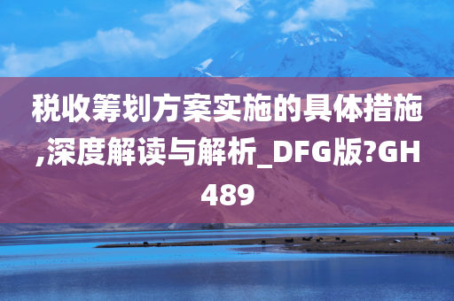 税收筹划方案实施的具体措施,深度解读与解析_DFG版?GH489