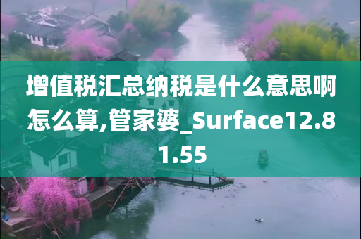 增值税汇总纳税是什么意思啊怎么算,管家婆_Surface12.81.55