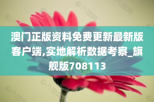 澳门正版资料免费更新最新版客户端,实地解析数据考察_旗舰版708113