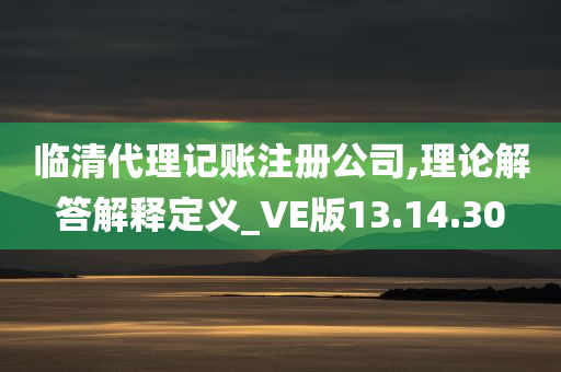 临清代理记账注册公司,理论解答解释定义_VE版13.14.30