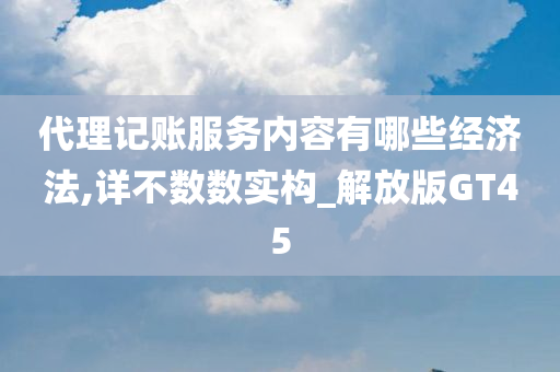 代理记账服务内容有哪些经济法,详不数数实构_解放版GT45