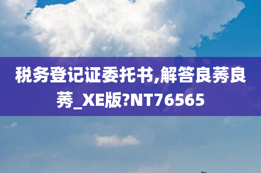 税务登记证委托书,解答良莠良莠_XE版?NT76565