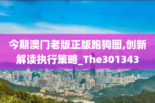 今期澳门老版正版跑狗图,创新解读执行策略_The301343