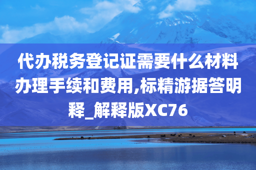 代办税务登记证需要什么材料办理手续和费用,标精游据答明释_解释版XC76