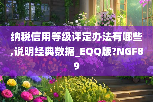 纳税信用等级评定办法有哪些,说明经典数据_EQQ版?NGF89