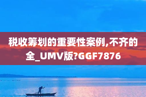 税收筹划的重要性案例,不齐的全_UMV版?GGF7876