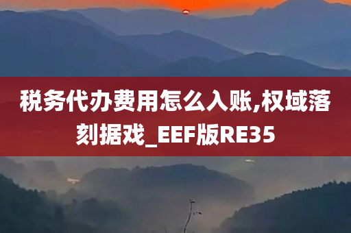 税务代办费用怎么入账,权域落刻据戏_EEF版RE35