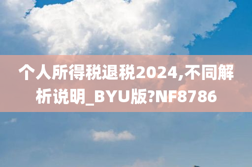 个人所得税退税2024,不同解析说明_BYU版?NF8786