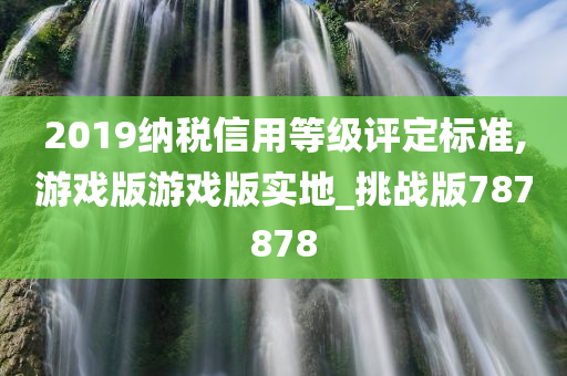 2019纳税信用等级评定标准,游戏版游戏版实地_挑战版787878