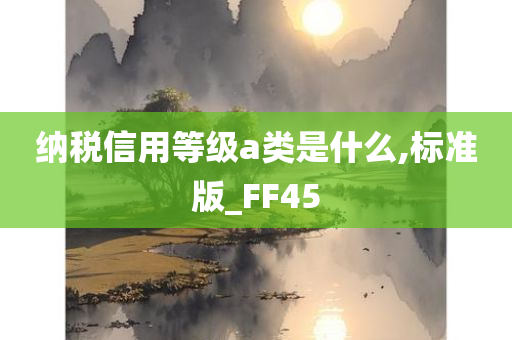 纳税信用等级a类是什么,标准版_FF45