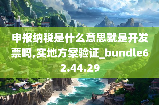 申报纳税是什么意思就是开发票吗,实地方案验证_bundle62.44.29