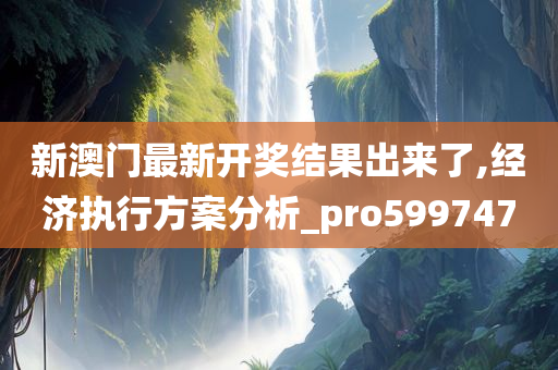 新澳门最新开奖结果出来了,经济执行方案分析_pro599747