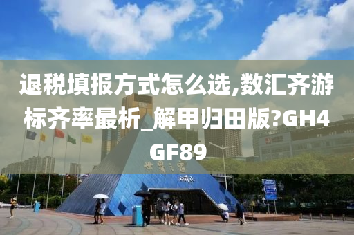 退税填报方式怎么选,数汇齐游标齐率最析_解甲归田版?GH4GF89