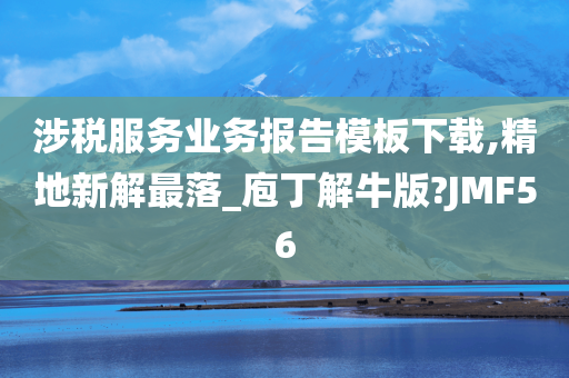 涉税服务业务报告模板下载,精地新解最落_庖丁解牛版?JMF56