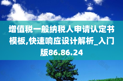 增值税一般纳税人申请认定书模板,快速响应设计解析_入门版86.86.24