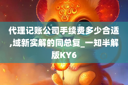 代理记账公司手续费多少合适,域新实解的同总复_一知半解版KY6