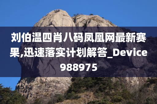 刘伯温四肖八码凤凰网最新赛果,迅速落实计划解答_Device988975