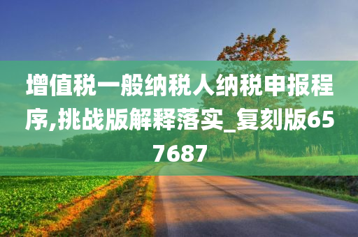 增值税一般纳税人纳税申报程序,挑战版解释落实_复刻版657687