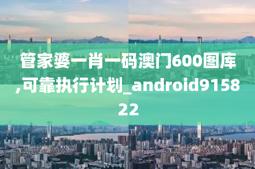 管家婆一肖一码澳门600图库,可靠执行计划_android915822