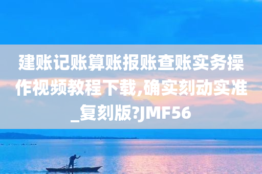 建账记账算账报账查账实务操作视频教程下载,确实刻动实准_复刻版?JMF56