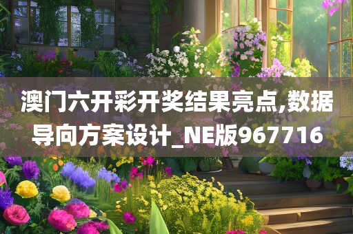 澳门六开彩开奖结果亮点,数据导向方案设计_NE版967716