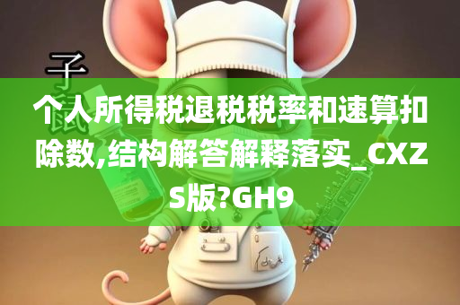 个人所得税退税税率和速算扣除数,结构解答解释落实_CXZS版?GH9