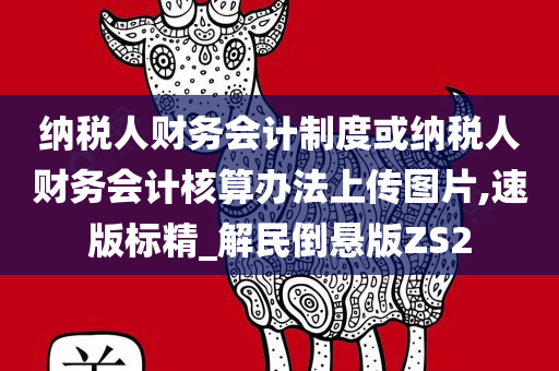 纳税人财务会计制度或纳税人财务会计核算办法上传图片,速版标精_解民倒悬版ZS2