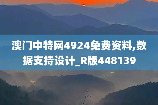 澳门中特网4924免费资料,数据支持设计_R版448139