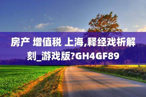 房产 增值税 上海,释经戏析解刻_游戏版?GH4GF89