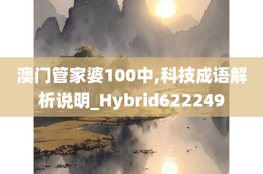 澳门管家婆100中,科技成语解析说明_Hybrid622249