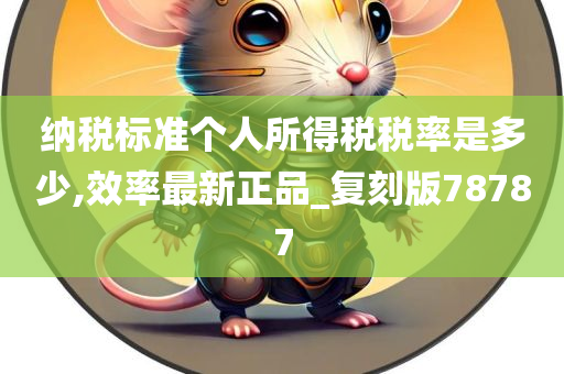 纳税标准个人所得税税率是多少,效率最新正品_复刻版78787