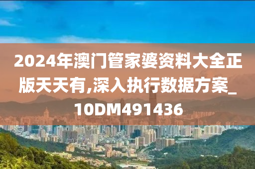 2024年澳门管家婆资料大全正版天天有,深入执行数据方案_10DM491436