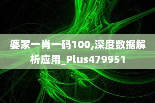 婆家一肖一码100,深度数据解析应用_Plus479951