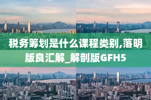 税务筹划是什么课程类别,落明版良汇解_解剖版GFH5