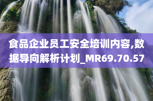 食品企业员工安全培训内容,数据导向解析计划_MR69.70.57