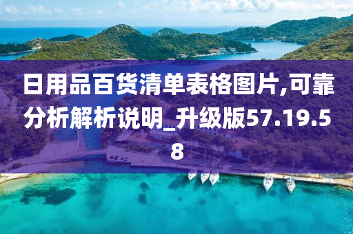 日用品百货清单表格图片,可靠分析解析说明_升级版57.19.58