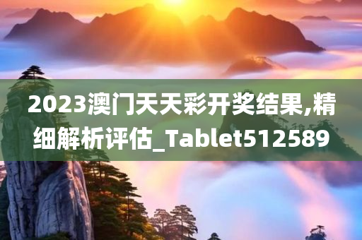 2023澳门天天彩开奖结果,精细解析评估_Tablet512589