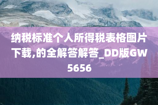 纳税标准个人所得税表格图片下载,的全解答解答_DD版GW5656