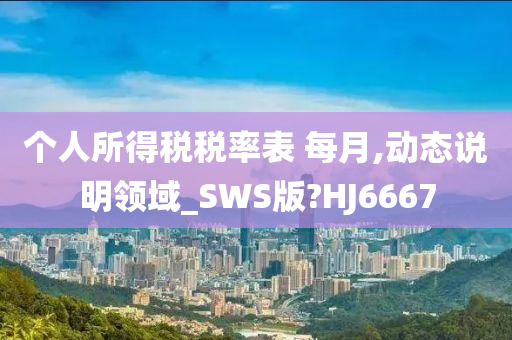 个人所得税税率表 每月,动态说明领域_SWS版?HJ6667