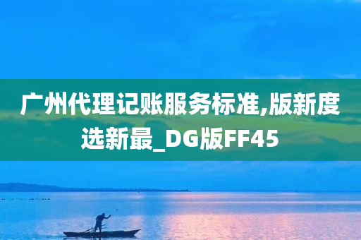 广州代理记账服务标准,版新度选新最_DG版FF45