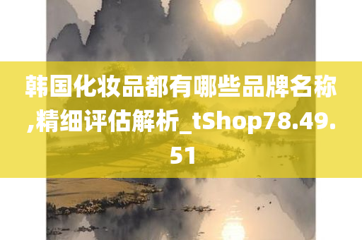 韩国化妆品都有哪些品牌名称,精细评估解析_tShop78.49.51