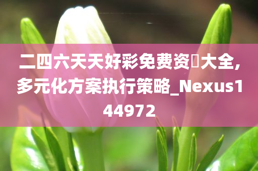 二四六天天好彩免费资枓大全,多元化方案执行策略_Nexus144972