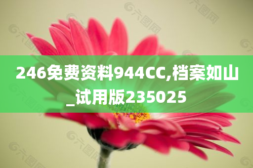 246免费资料944CC,档案如山_试用版235025