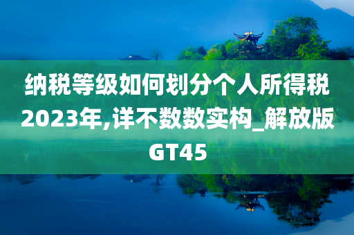 纳税等级如何划分个人所得税2023年,详不数数实构_解放版GT45