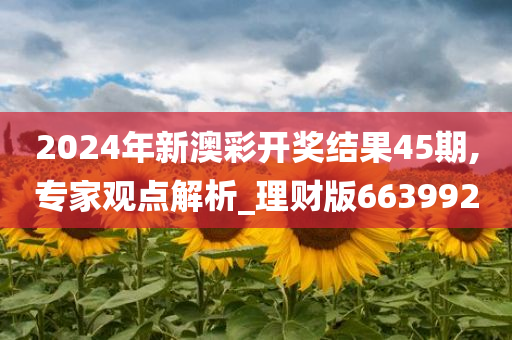 2024年新澳彩开奖结果45期,专家观点解析_理财版663992